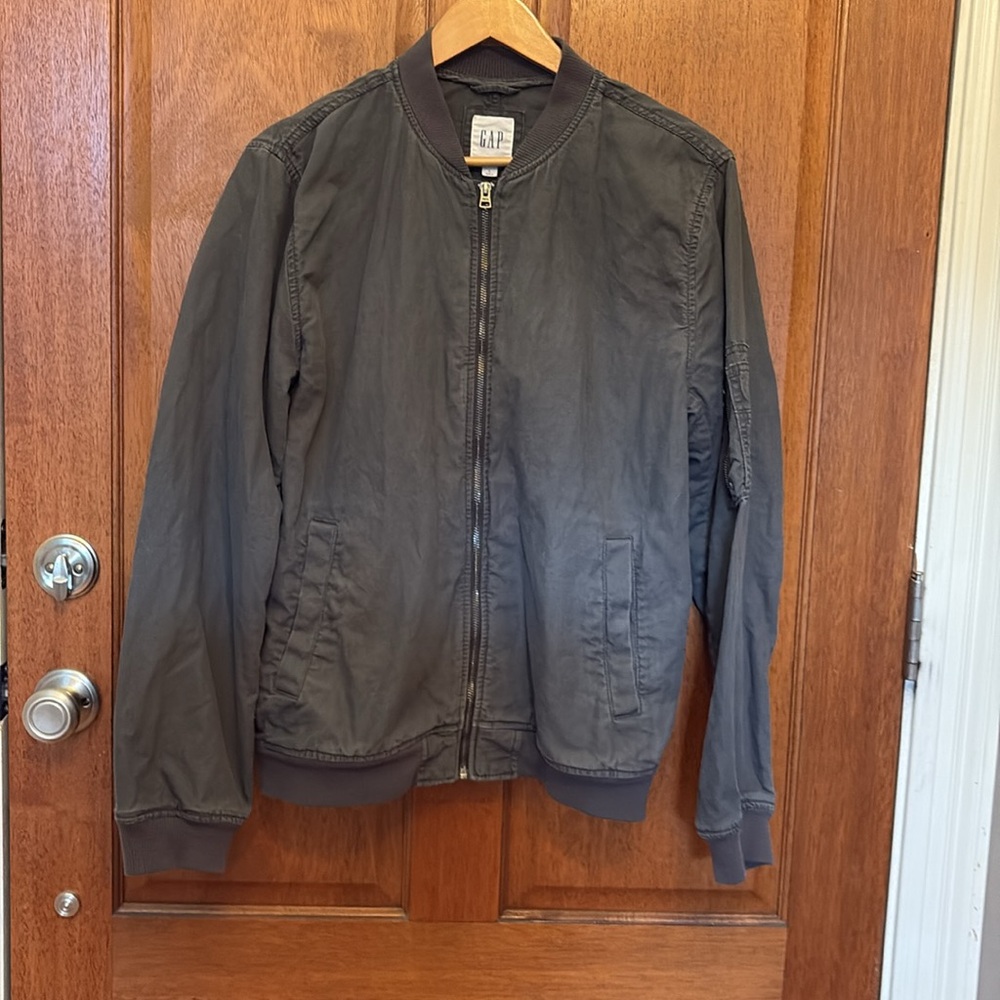 GAP Men's Gray Bomber Jacket Size L